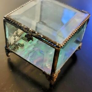 Iridescent Glass Jewelry Box